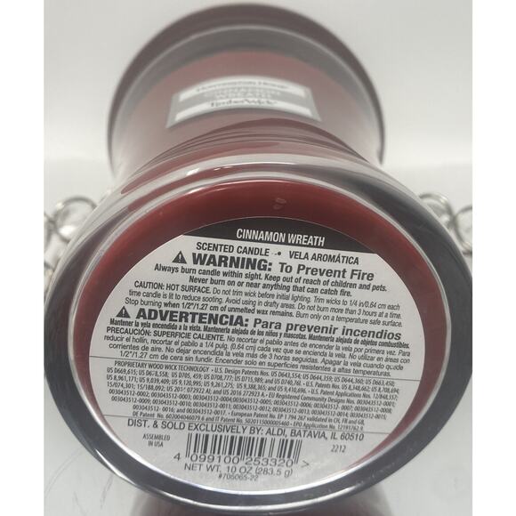 Copied - Huntington Home TimberWick Cinnamon Wreath SCENT 10OZ Wick Candle - Picture 4 of 4